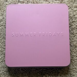 Summer Fridays Pink Embossed Cosmetic Tin